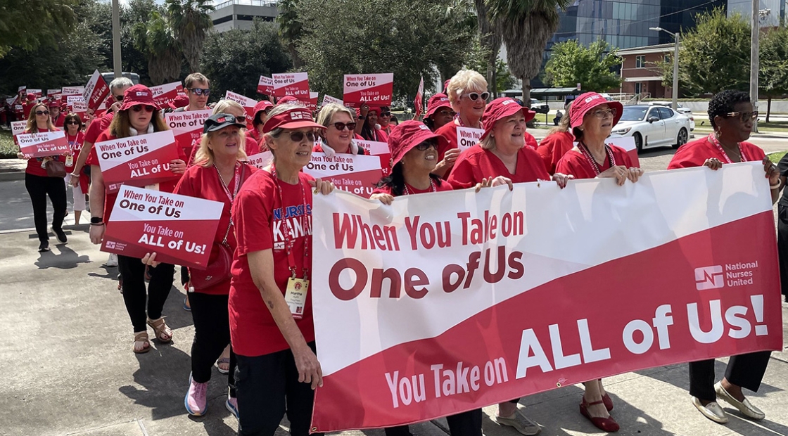 UMC nurses demonstrate for workplace violence protections