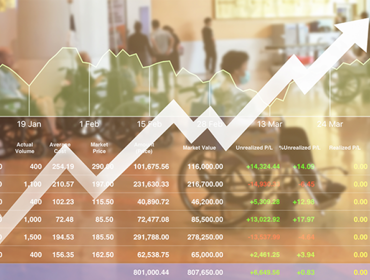Chart of hospital profits