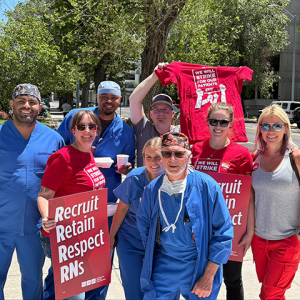 Nurses on picket line