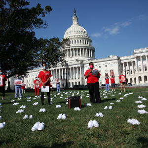 Nurses outside Capitol building