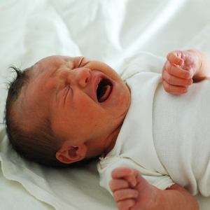 Crying newborn baby