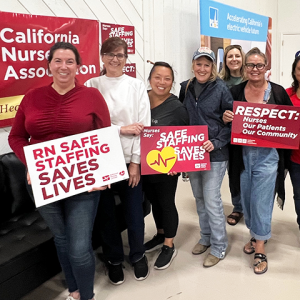 Nurses at Hazel Hawkins town hall