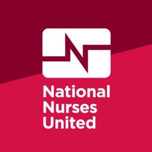 National Nurses United logo, nurses outside capitol building