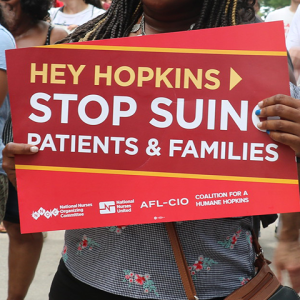 Sign "Hey Hopkins > Stop Suing Patients & Families"