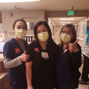 City of Hope RNs inside hosptial