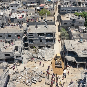 Bombed building in Gaza