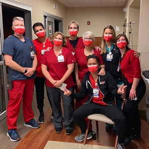Group of Sutter Santa Rosa Regional Hospital nurses inside hospital