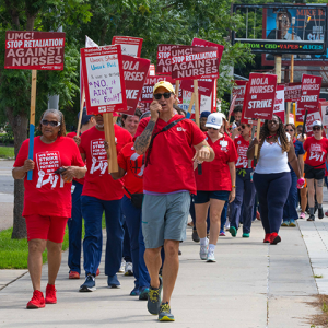 Nurses on picket line
