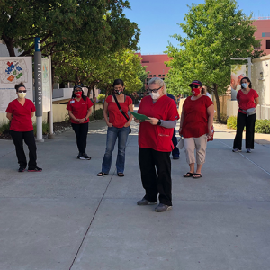 Sutter Roseville nurses stand outside hospital