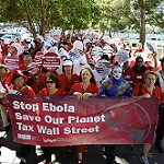 Nurses outside hospital