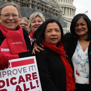 NNU Executive Director, Bonnie Castillo, RN at bill introduction