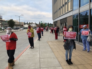 nurses protesting