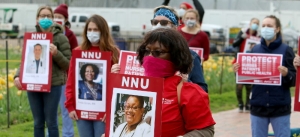 Nurses protest covid deaths due to lack of protections