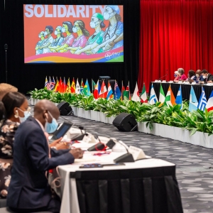 Global Nurses United delegates meeting in San Francisco