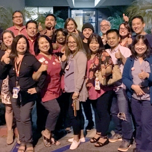 Anaheim Medical Center RNs triumphant pose