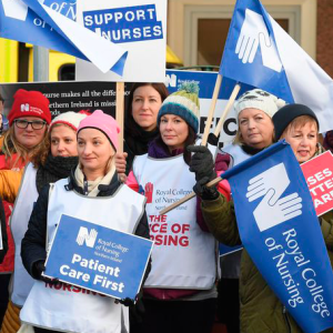 Nurses at rally