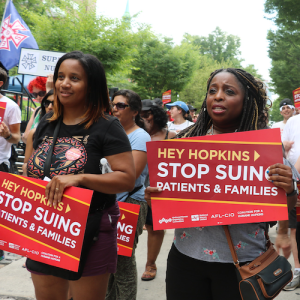 Rally at Johns Hopkins Hospital against medical debt - July 20, 2019