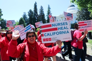 Nurses marching to state capitol