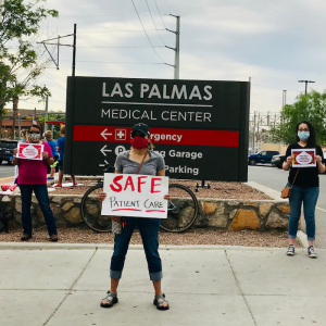 Nurses protest outside Las Palmas Medical Center for safe working conditions