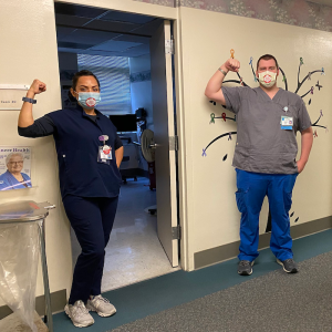 San Joaquin County General Hospital Nurses raise fists