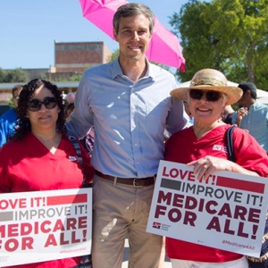 Beto O'Rourke with NNU RNs