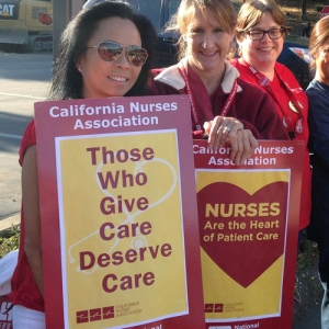 Nurses picket