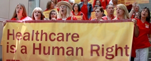 Healthcare is a human right sign