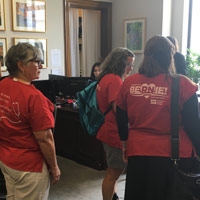 Protestors in senators' offices