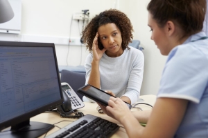 Patient at clinic