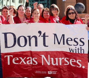 Nurses picketing