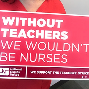 Nurses in solidarity with LA Teachers