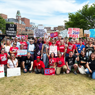 Large group of Maine nurses demanding justice for Debora