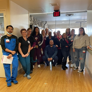 Group of nurses in hallway