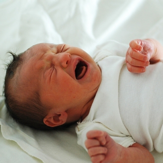 Crying newborn baby
