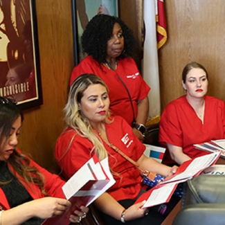 Nurses visiting Calif. legislator