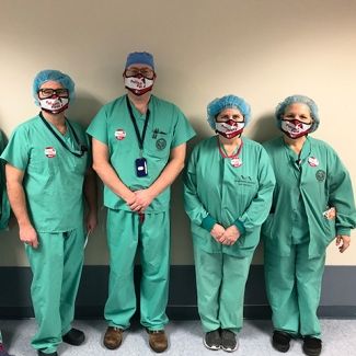 Four VA nurses inside Albany Stratton VA Medical Center 