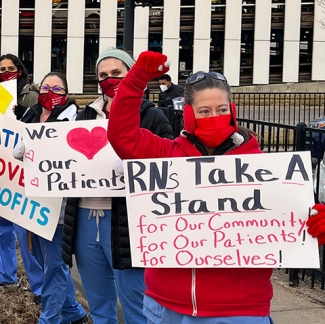 Nurses on picket line