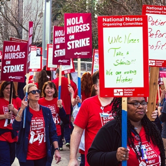 UMC nurses on strike line