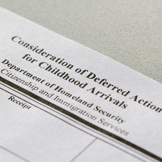 Applicaiton for DACA, Deferred Action for Childhood Arrivals