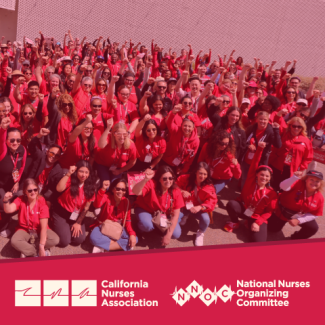 CNA/NNOC nurses raising fists