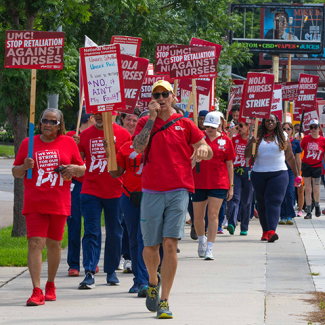 Nurses on picket line
