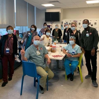Large group of Palomar nurses inside the hospital