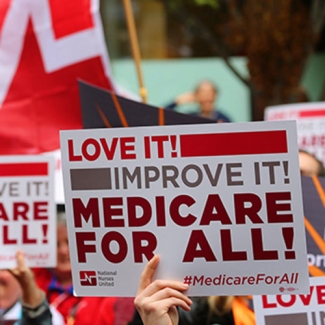 Medicare for all signs