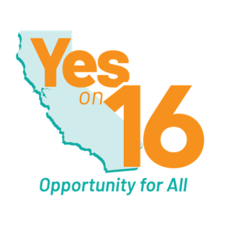 Graphic "Yes on 16 - Opportunity for All"