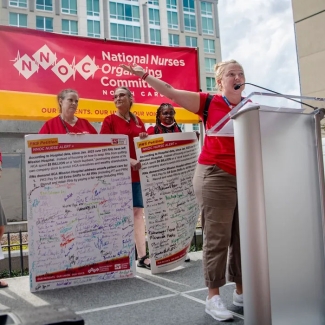 Asheville nurses rally as they begin new union contract negotiations with HCA