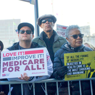 Protesters at Our First Stand: Save Health Care