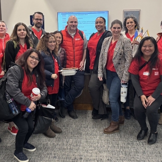Nevada nurses lobby for safe staffing in March.
