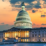 U.S. Capitol at night
