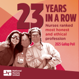 Graphic "23 years in a row, nurses ranked most honest and ethical proffession"