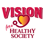Vision for a Healthy Society (heart stethoscope and logo)